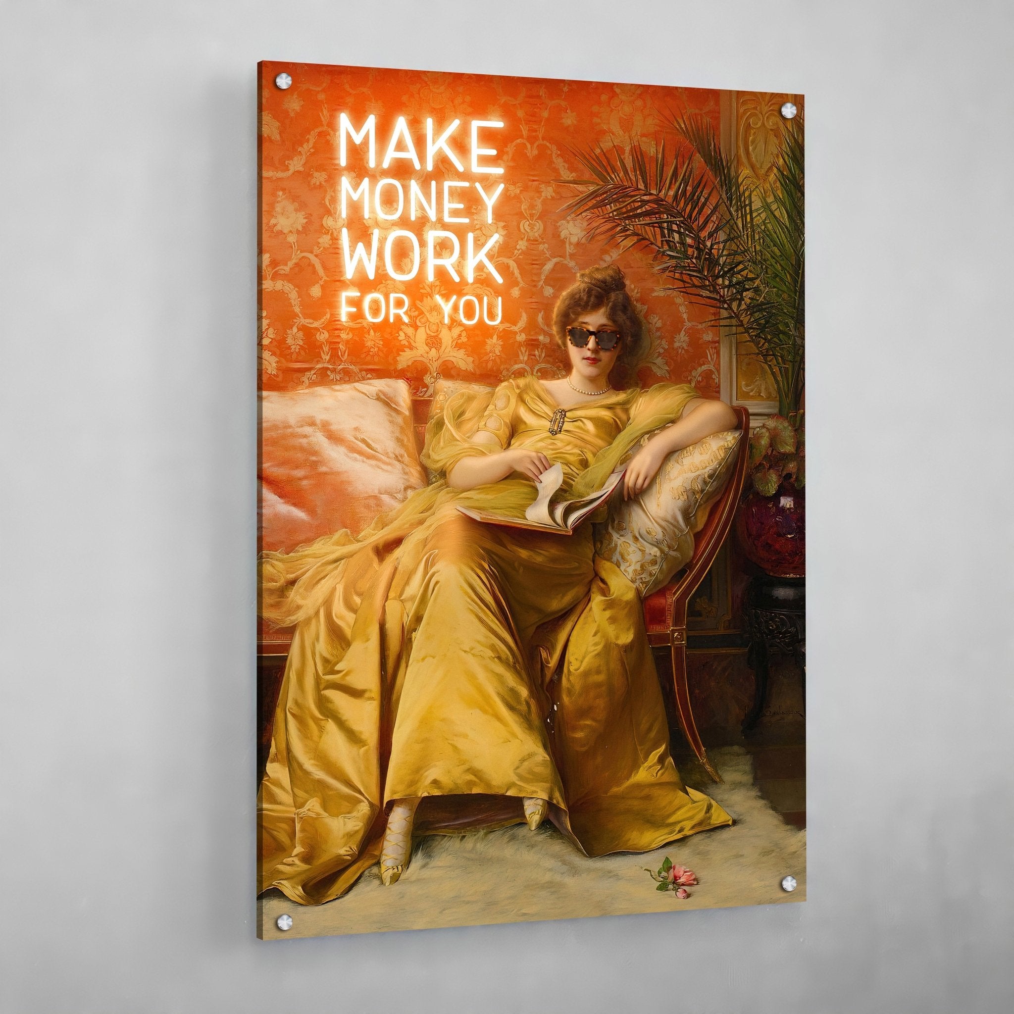 Make Money Work For You Modern Wall Art - Luxury Art Canvas