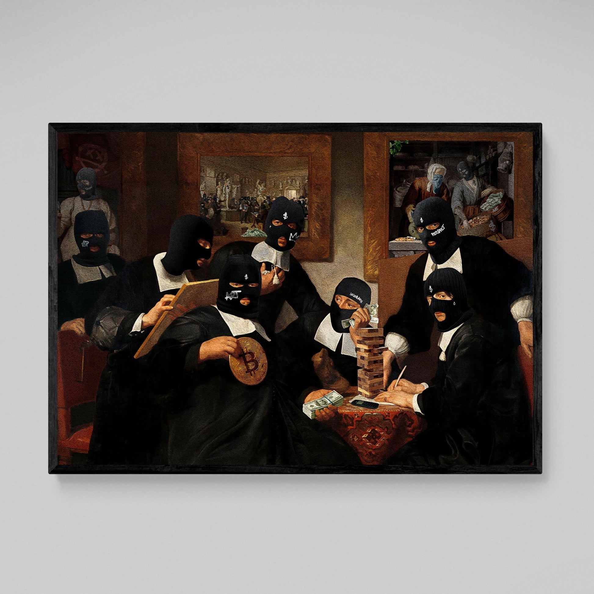 Masked Investors Wall Art - Luxury Art Canvas