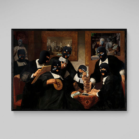 Masked Investors Wall Art - Luxury Art Canvas