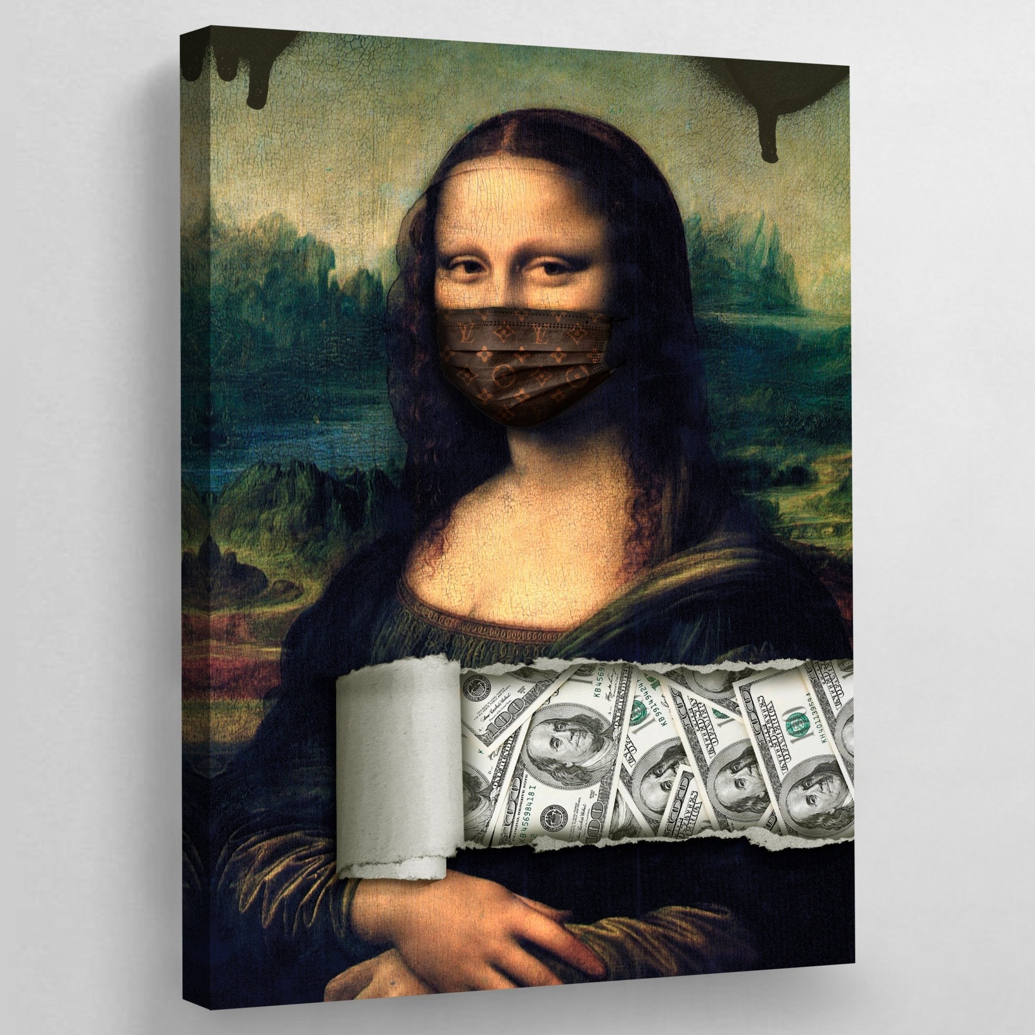 Masked Mona Lisa Wall Art - Luxury Art Canvas