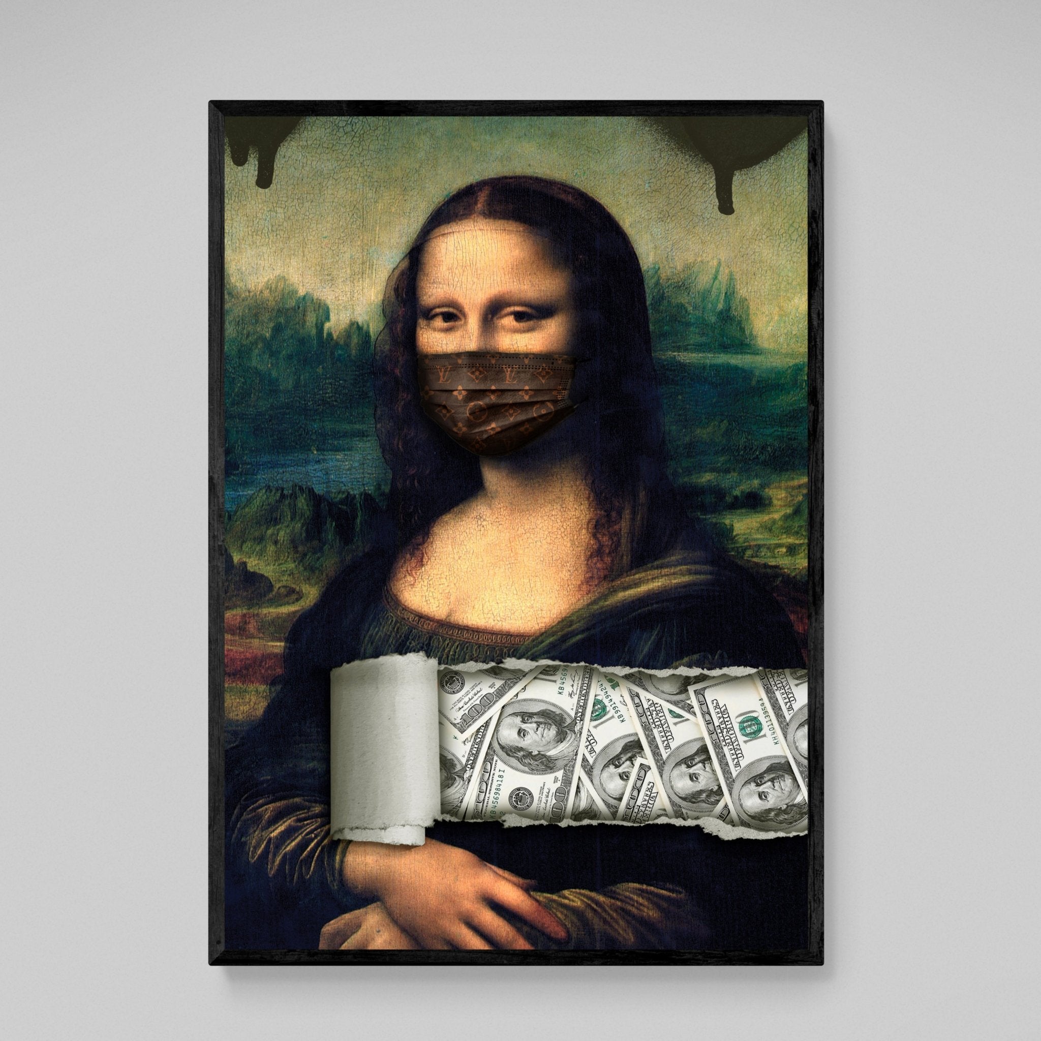 Masked Mona Lisa Wall Art - Luxury Art Canvas