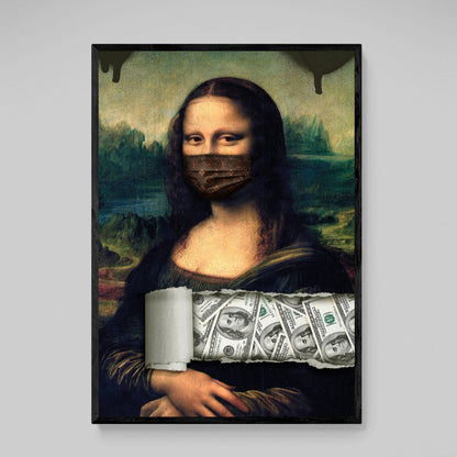Masked Mona Lisa Wall Art - Luxury Art Canvas