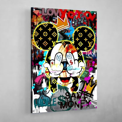 Middle Finger Street Art Canvas - Luxury Art Canvas