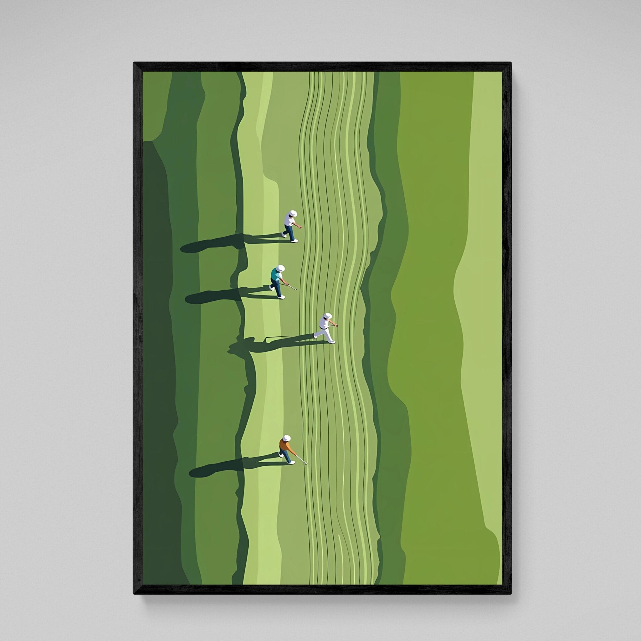 Minimalist Fairway Golf Wall Art - Luxury Art Canvas