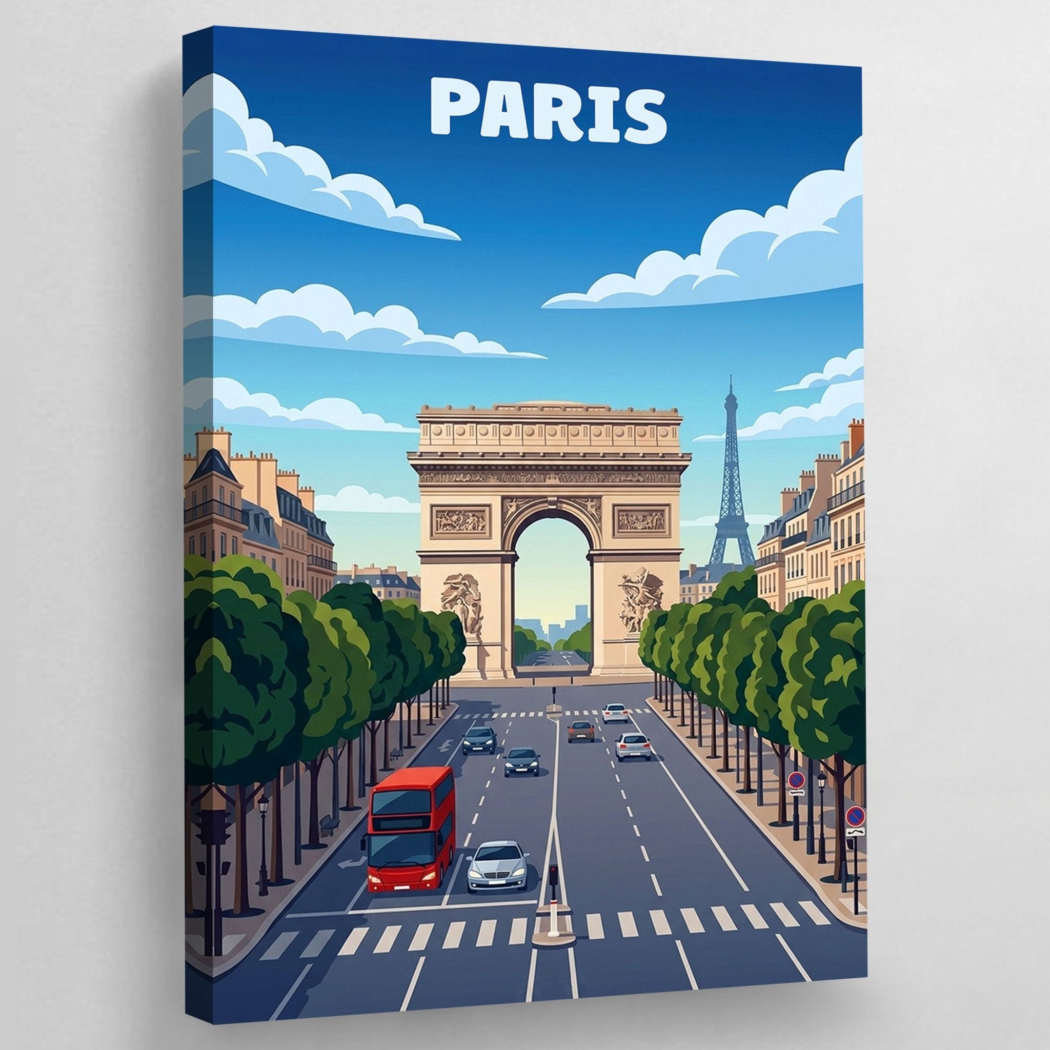 Modern Arc de Triomphe Paris Wall Art - Luxury Art Canvas
