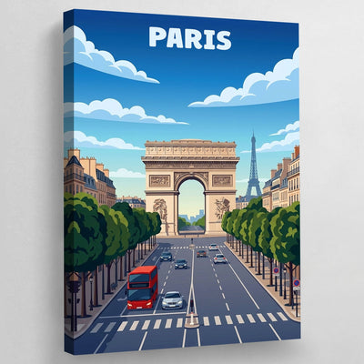 Modern Arc de Triomphe Paris Wall Art - Luxury Art Canvas