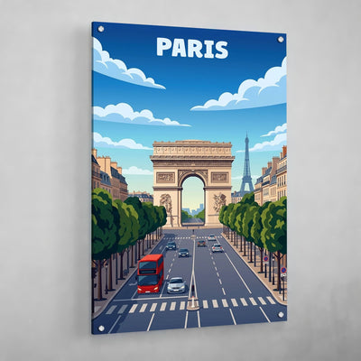 Modern Arc de Triomphe Paris Wall Art - Luxury Art Canvas