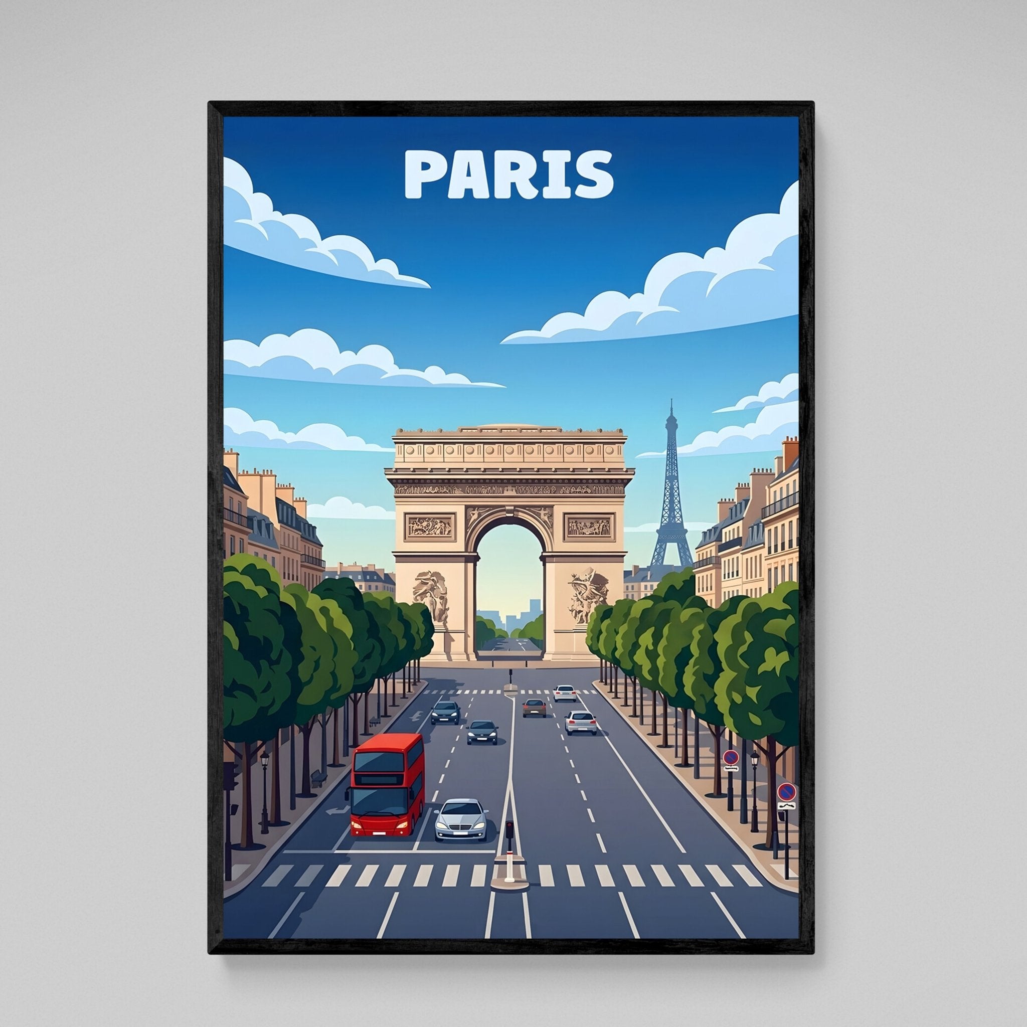Modern Arc de Triomphe Paris Wall Art - Luxury Art Canvas
