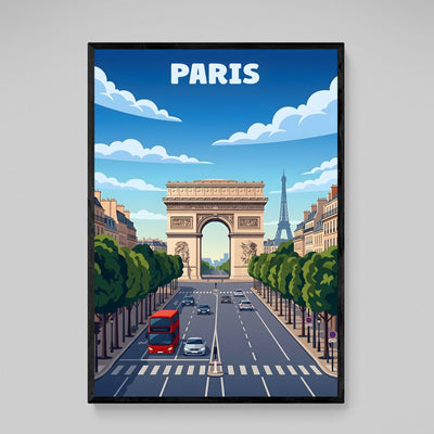 Modern Arc de Triomphe Paris Wall Art - Luxury Art Canvas