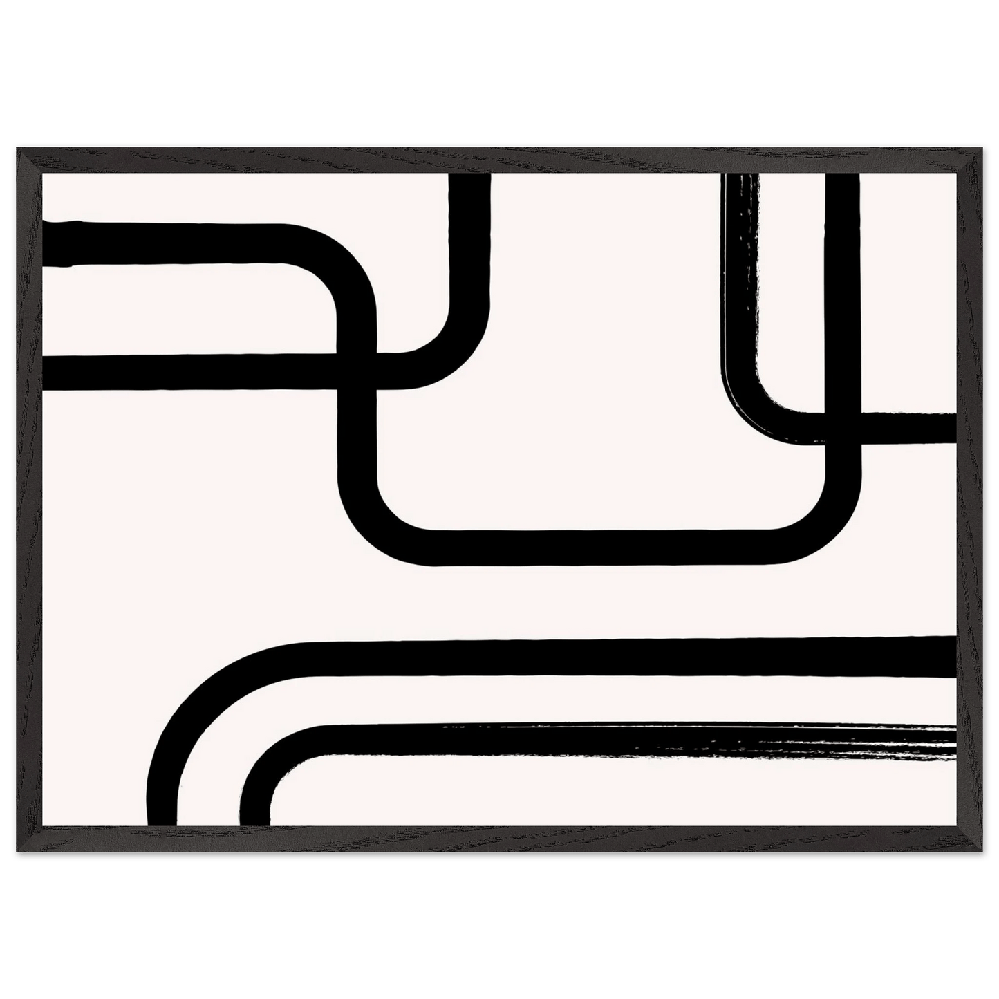 Modern Curve Lines Minimalist Wall Art - Luxury Art Canvas