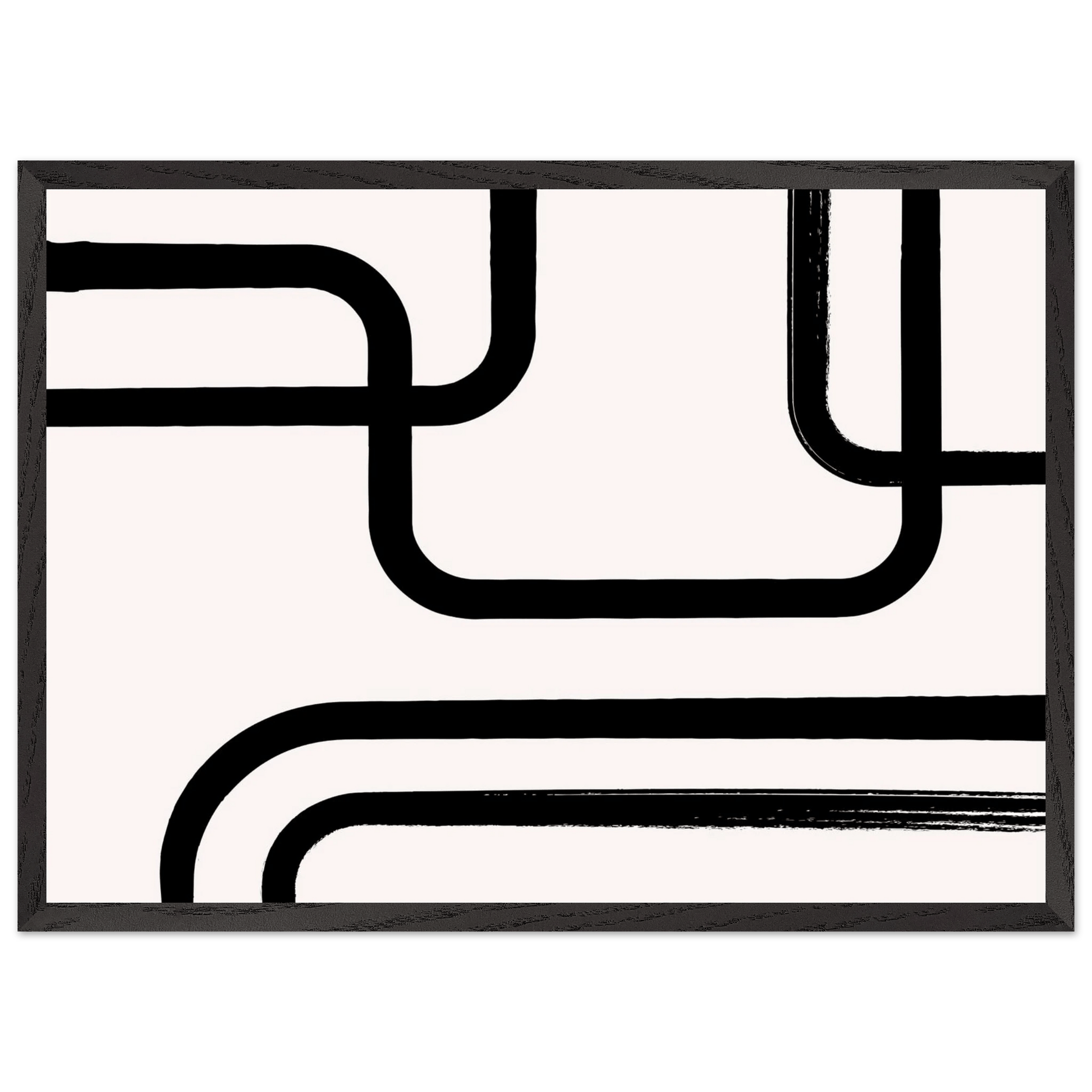 Modern Curve Lines Minimalist Wall Art - Luxury Art Canvas