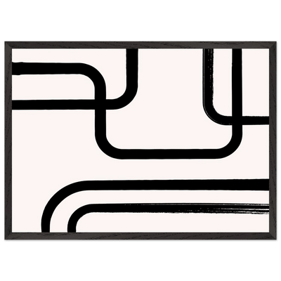 Modern Curve Lines Minimalist Wall Art - Luxury Art Canvas