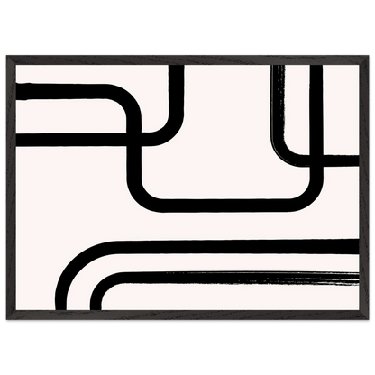 Modern Curve Lines Minimalist Wall Art - Luxury Art Canvas