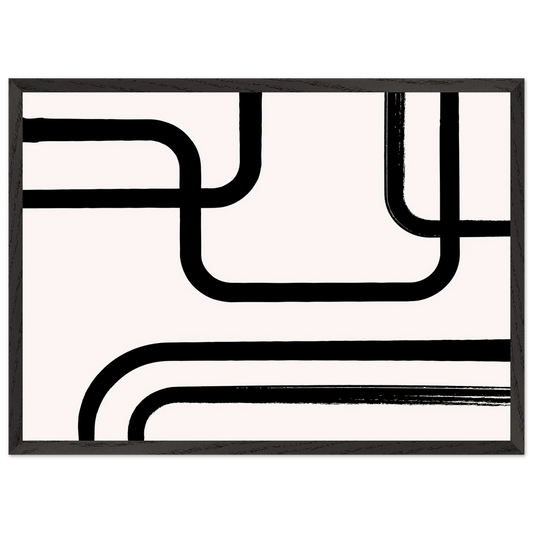 Modern Curve Lines Minimalist Wall Art - Luxury Art Canvas