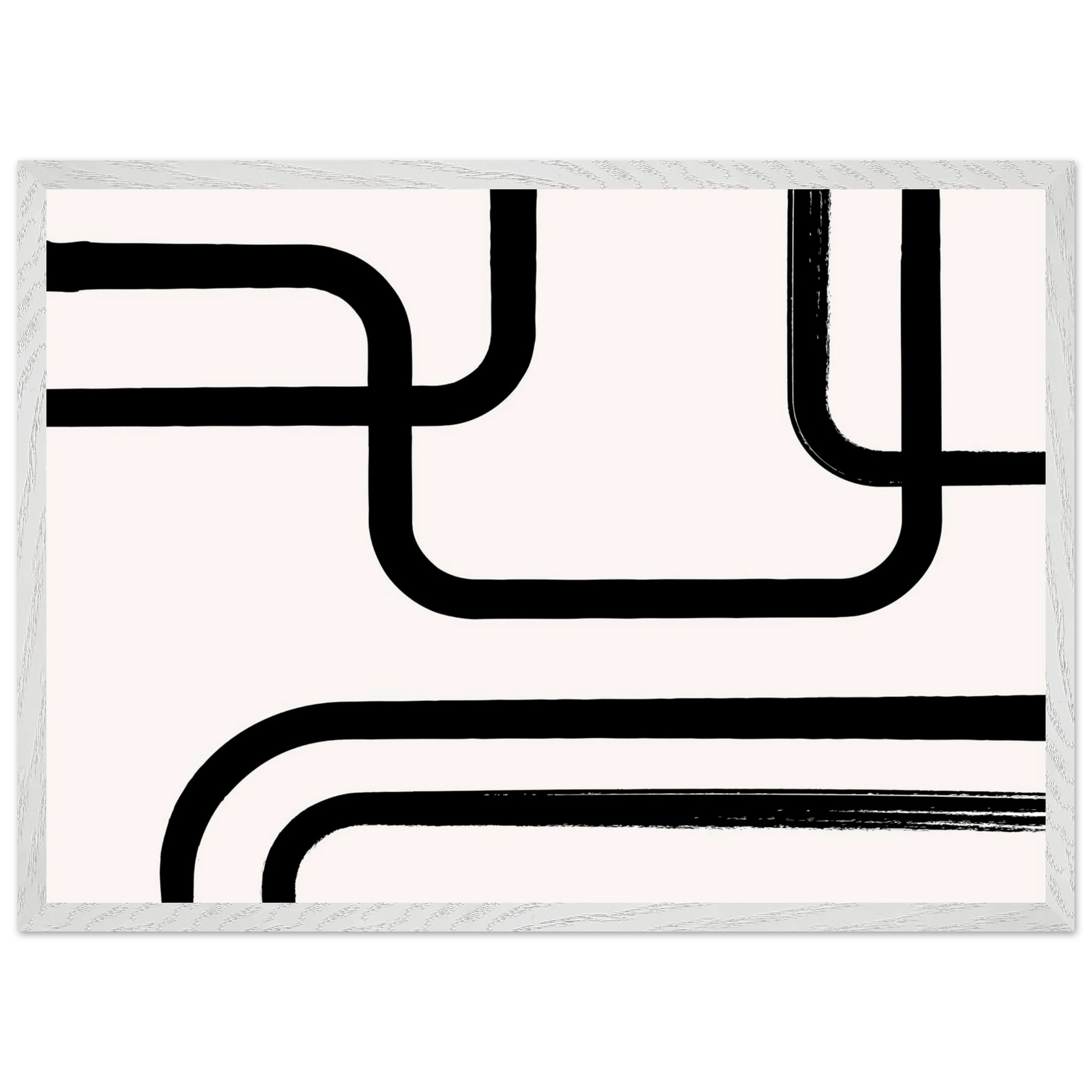 Modern Curve Lines Minimalist Wall Art - Luxury Art Canvas