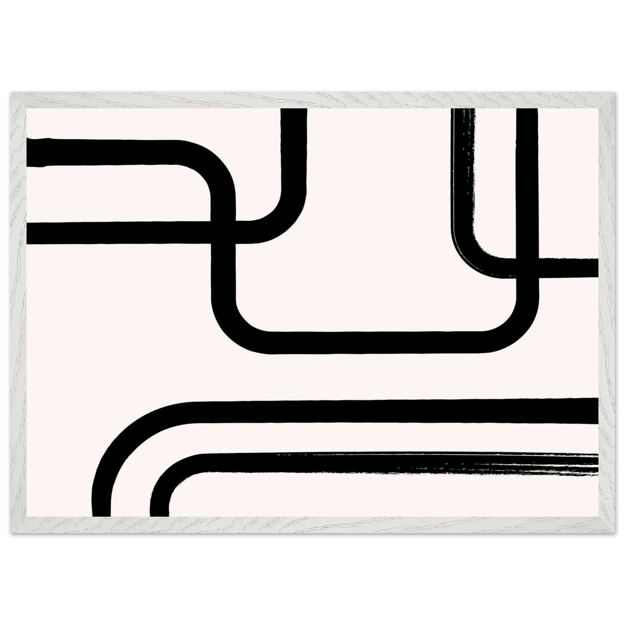 Modern Curve Lines Minimalist Wall Art - Luxury Art Canvas