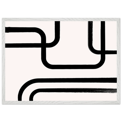 Modern Curve Lines Minimalist Wall Art - Luxury Art Canvas