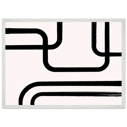 Modern Curve Lines Minimalist Wall Art - Luxury Art Canvas