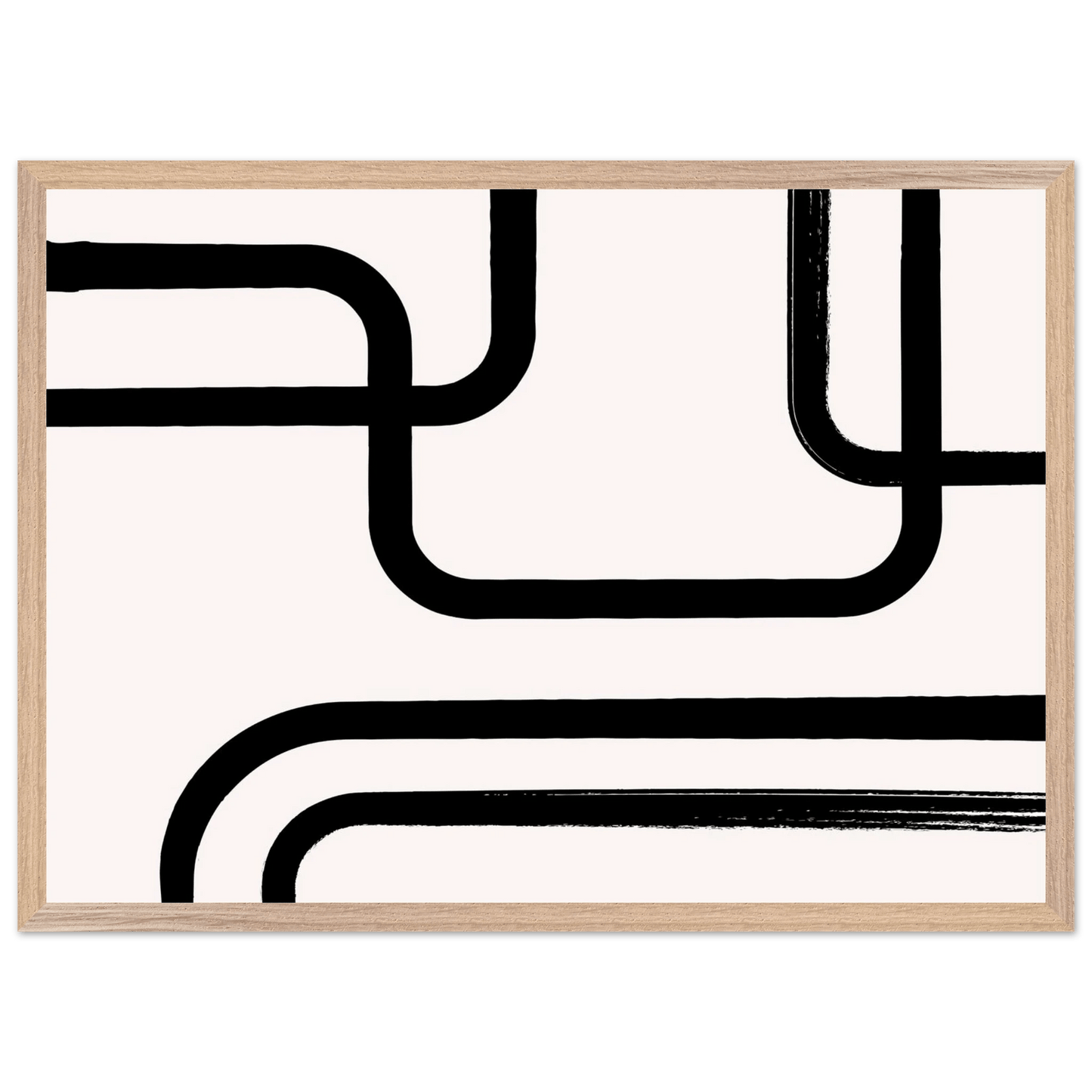 Modern Curve Lines Minimalist Wall Art - Luxury Art Canvas