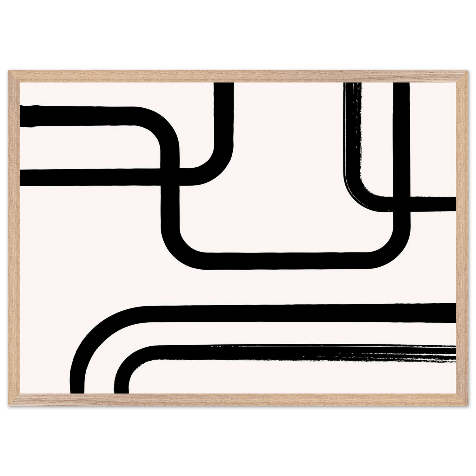 Modern Curve Lines Minimalist Wall Art - Luxury Art Canvas