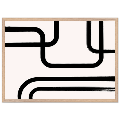 Modern Curve Lines Minimalist Wall Art - Luxury Art Canvas