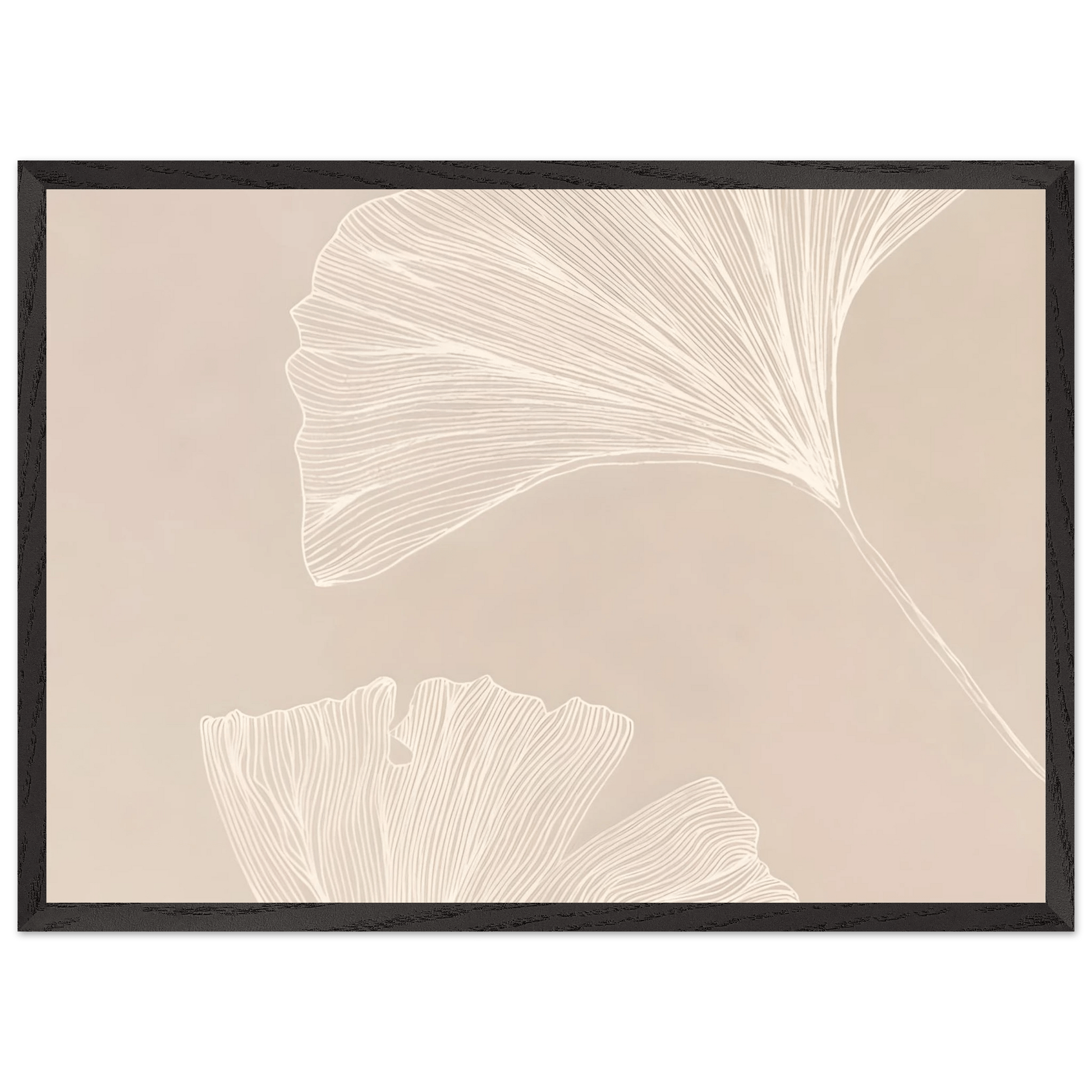 Modern Ginkgo Leaves Minimalist Wall Art - Luxury Art Canvas