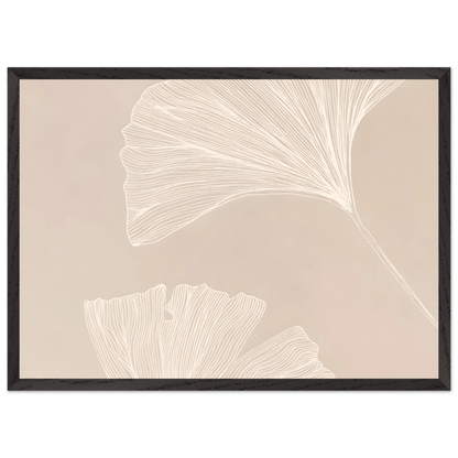 Modern Ginkgo Leaves Minimalist Wall Art - Luxury Art Canvas