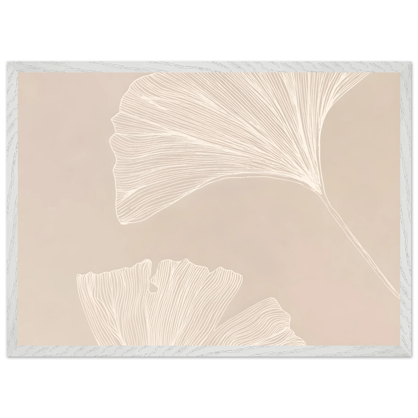 Modern Ginkgo Leaves Minimalist Wall Art - Luxury Art Canvas