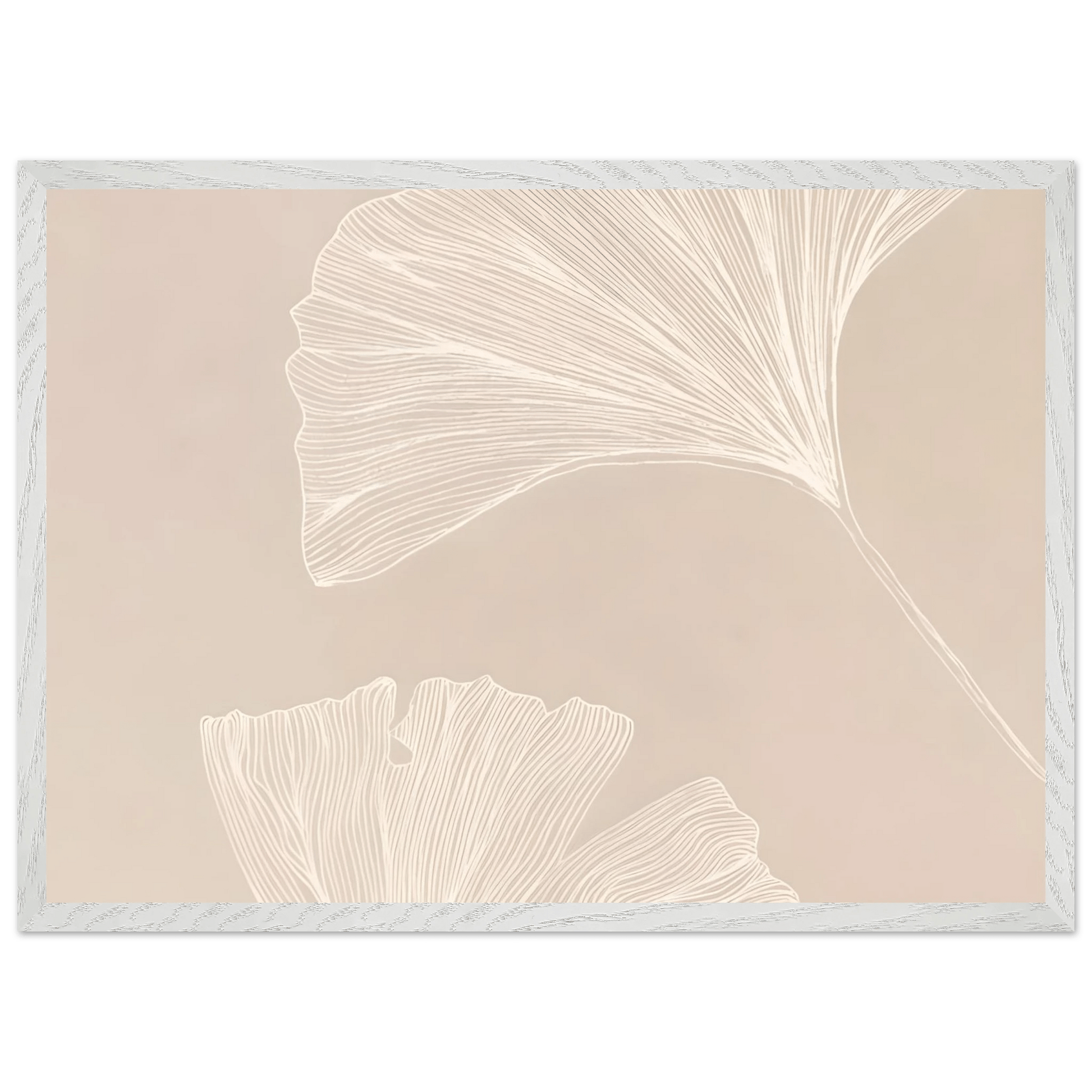 Modern Ginkgo Leaves Minimalist Wall Art - Luxury Art Canvas