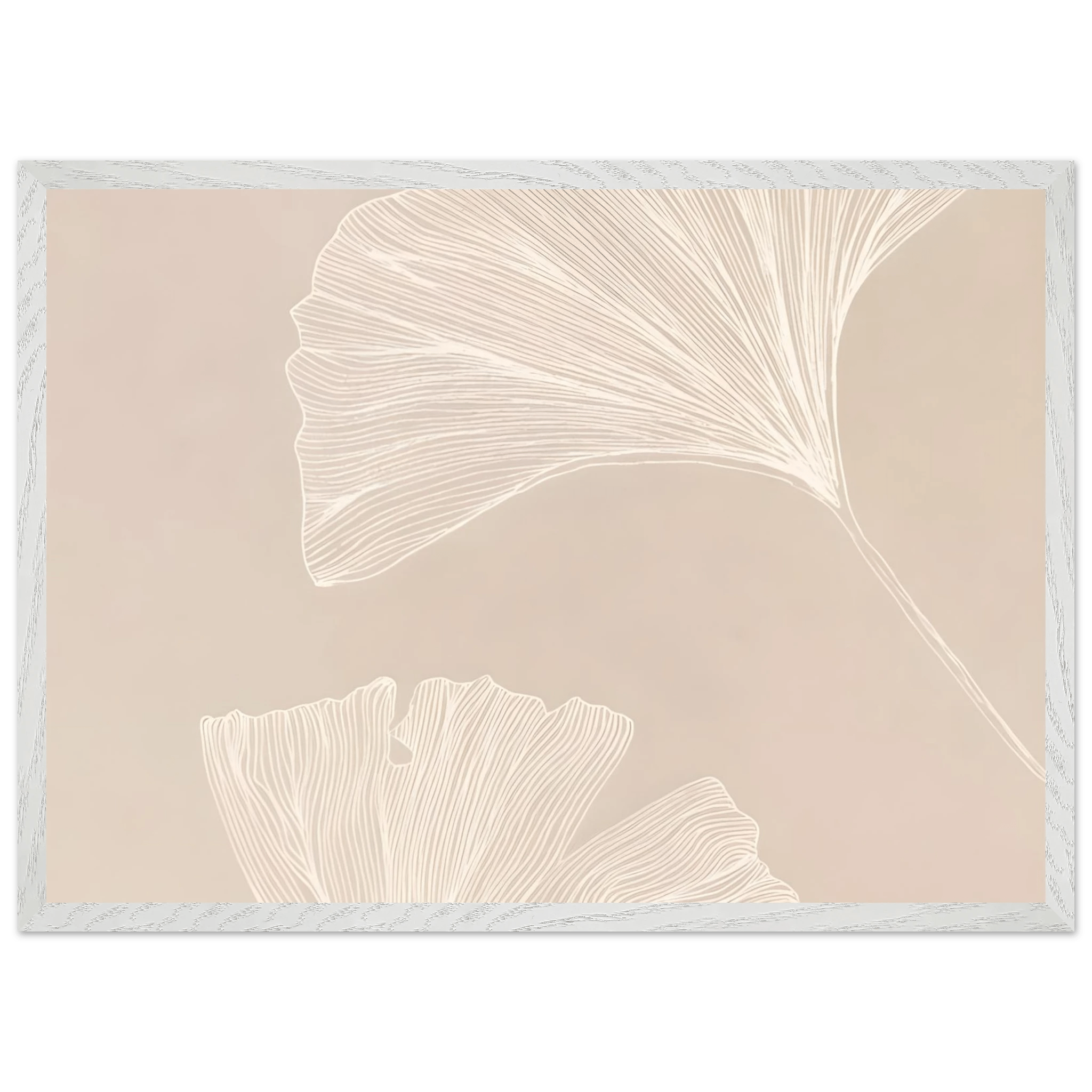 Modern Ginkgo Leaves Minimalist Wall Art - Luxury Art Canvas