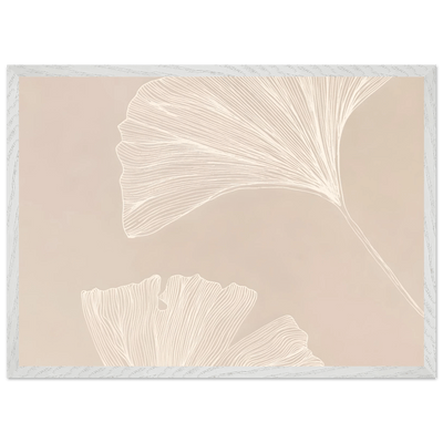 Modern Ginkgo Leaves Minimalist Wall Art - Luxury Art Canvas