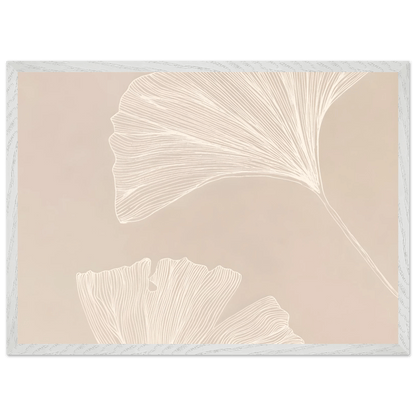 Modern Ginkgo Leaves Minimalist Wall Art - Luxury Art Canvas