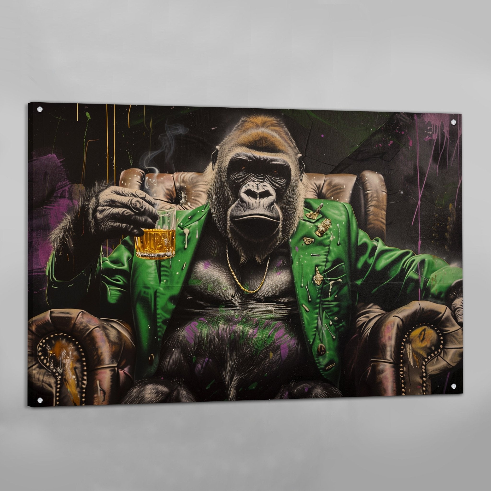 Modern Gorilla Canvas Wall Art - Luxury Art Canvas