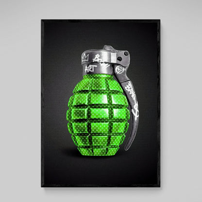 Modern Grenade Canvas Wall Art - Luxury Art Canvas