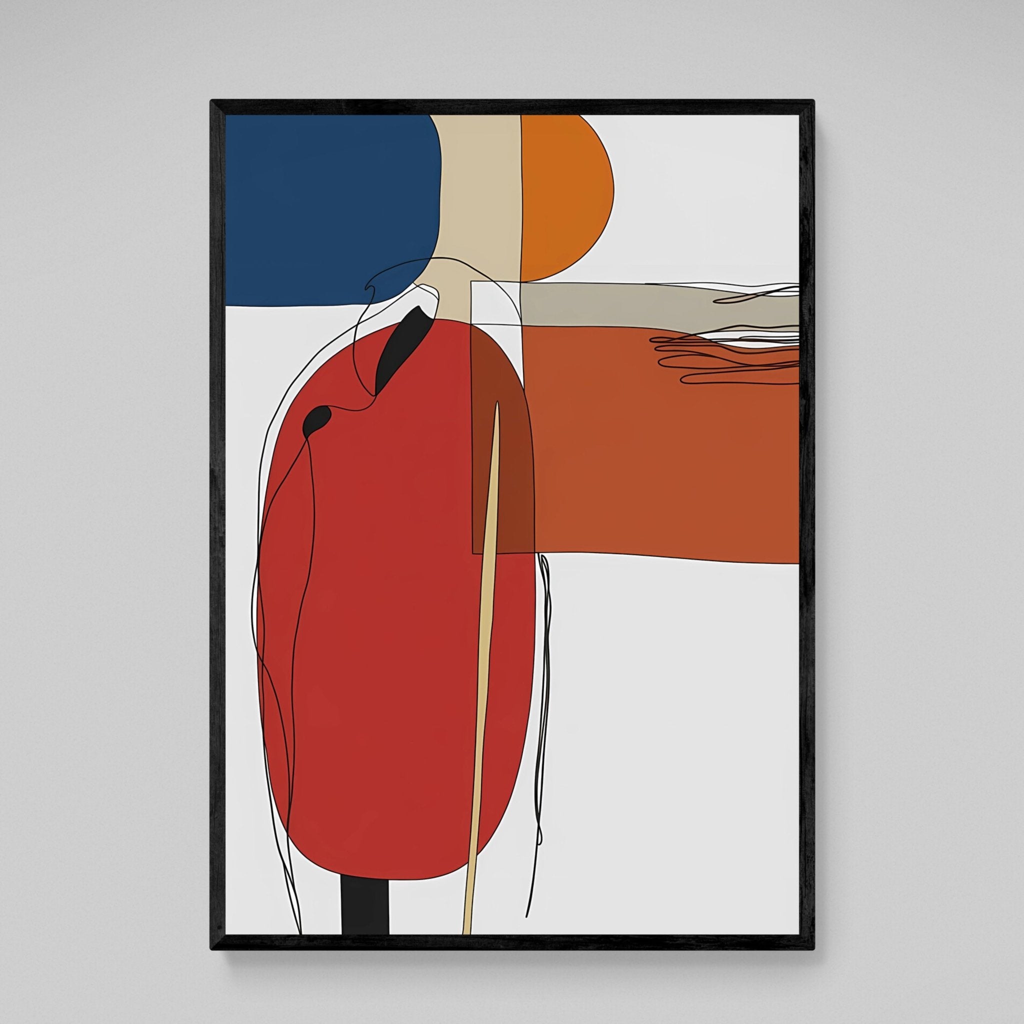 Modern Lines Abstract Wall Art - Luxury Art Canvas