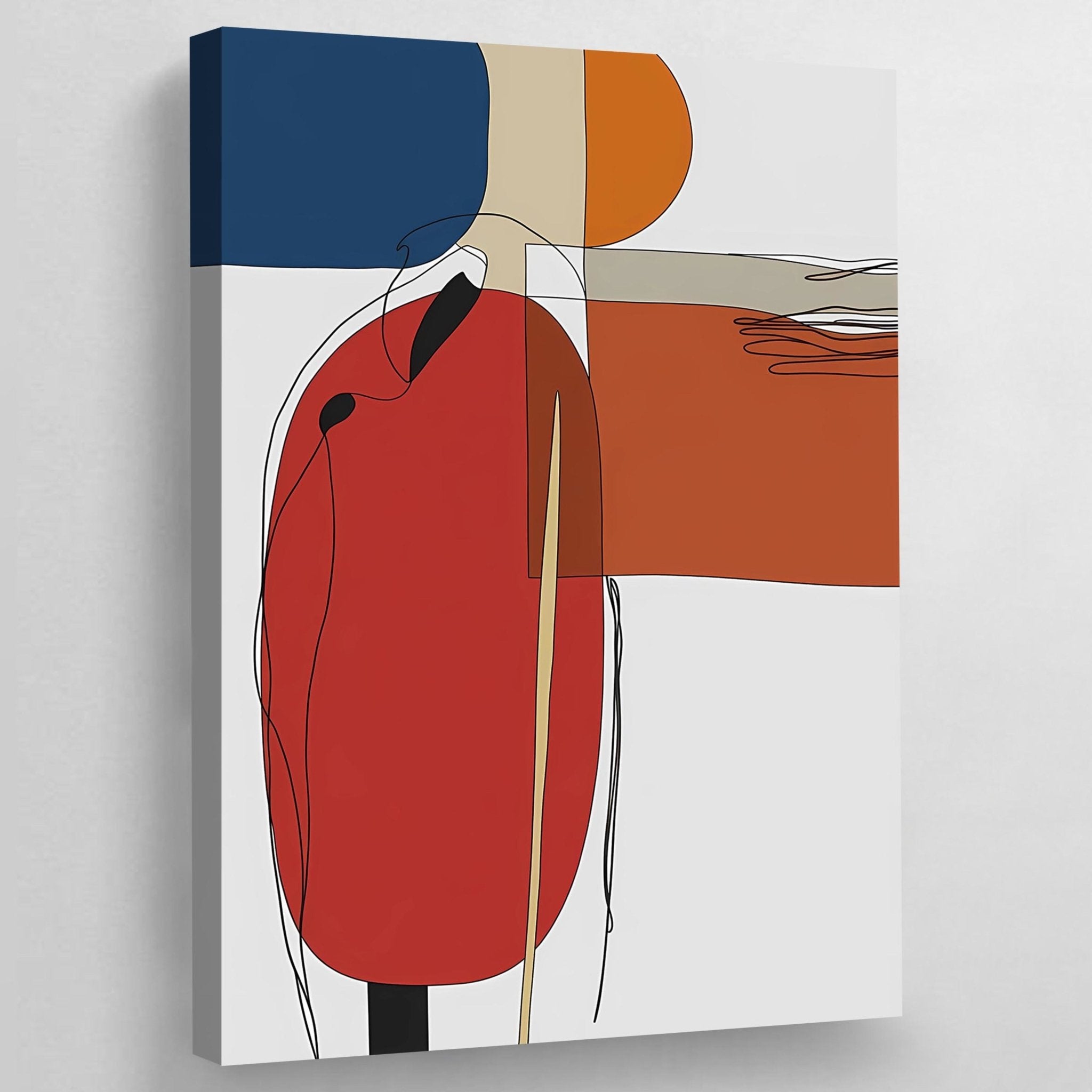 Modern Lines Abstract Wall Art - Luxury Art Canvas