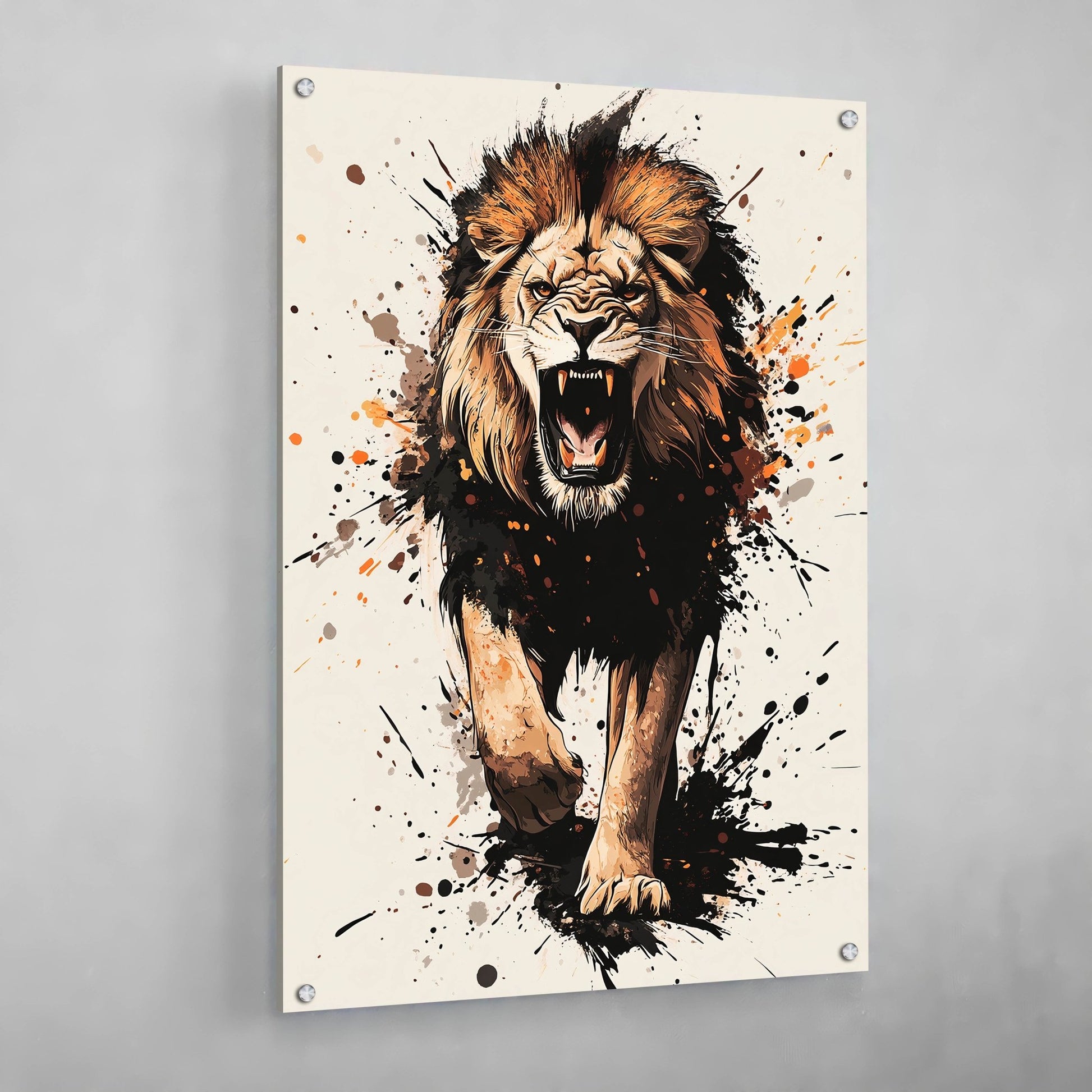Modern Lion Wall Art - Luxury Art Canvas