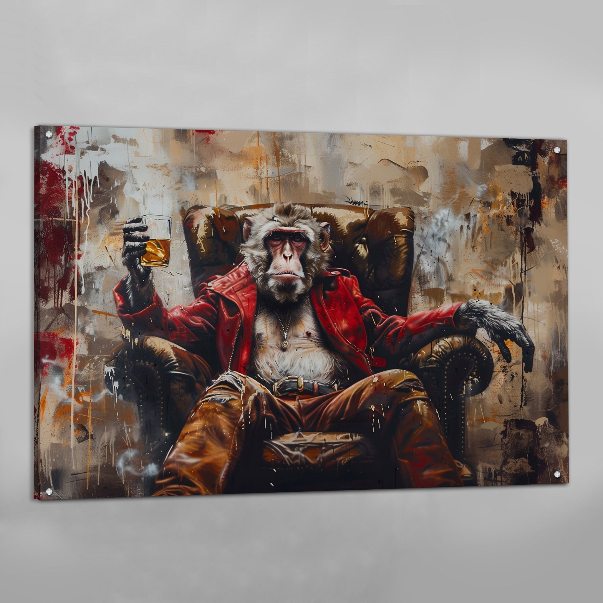Modern Monkey Canvas Art - Luxury Art Canvas