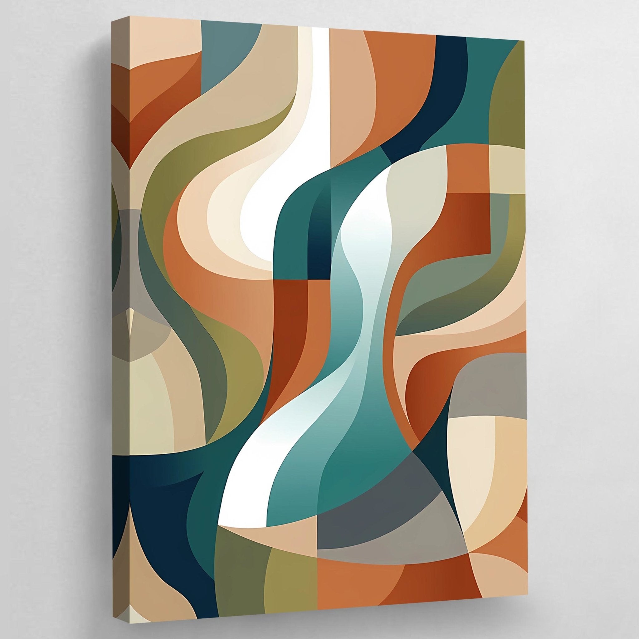 Modern Shapes Abstract Wall Art - Luxury Art Canvas
