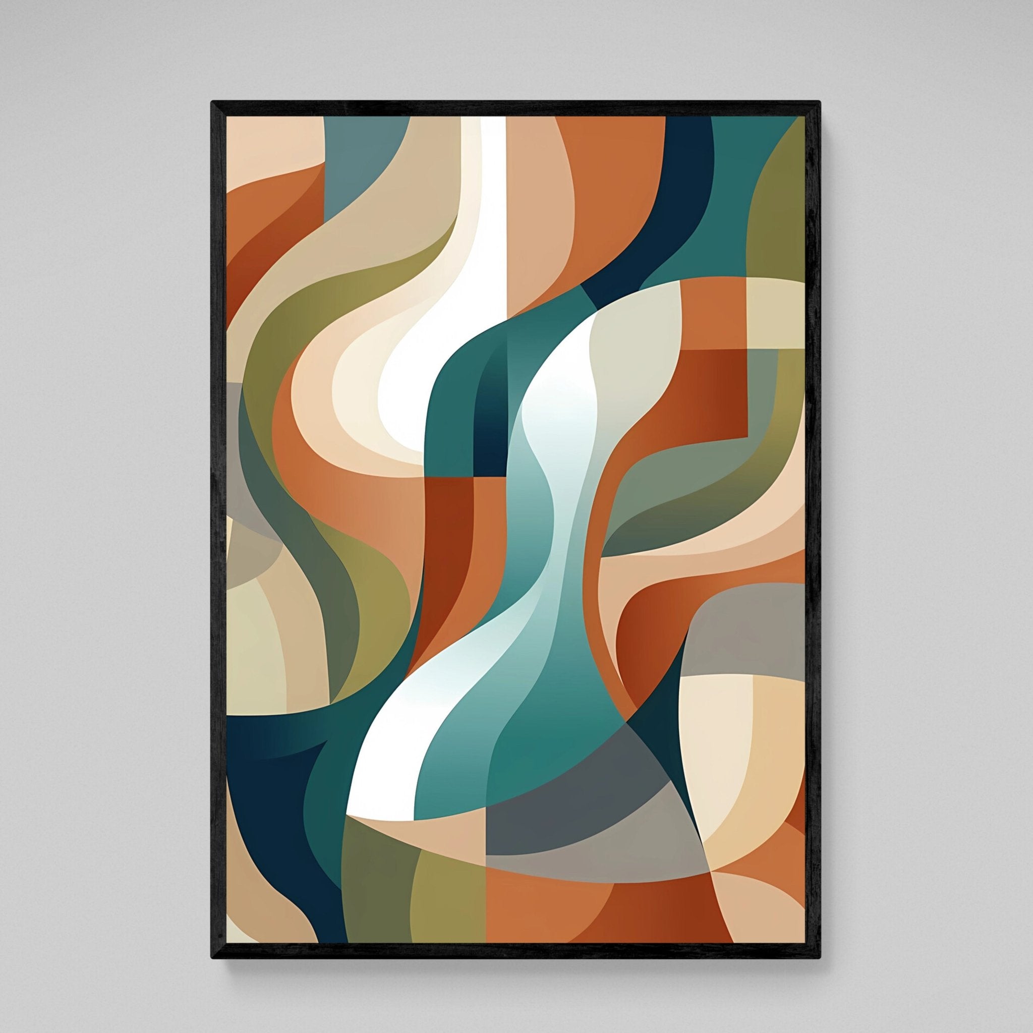 Modern Shapes Abstract Wall Art - Luxury Art Canvas