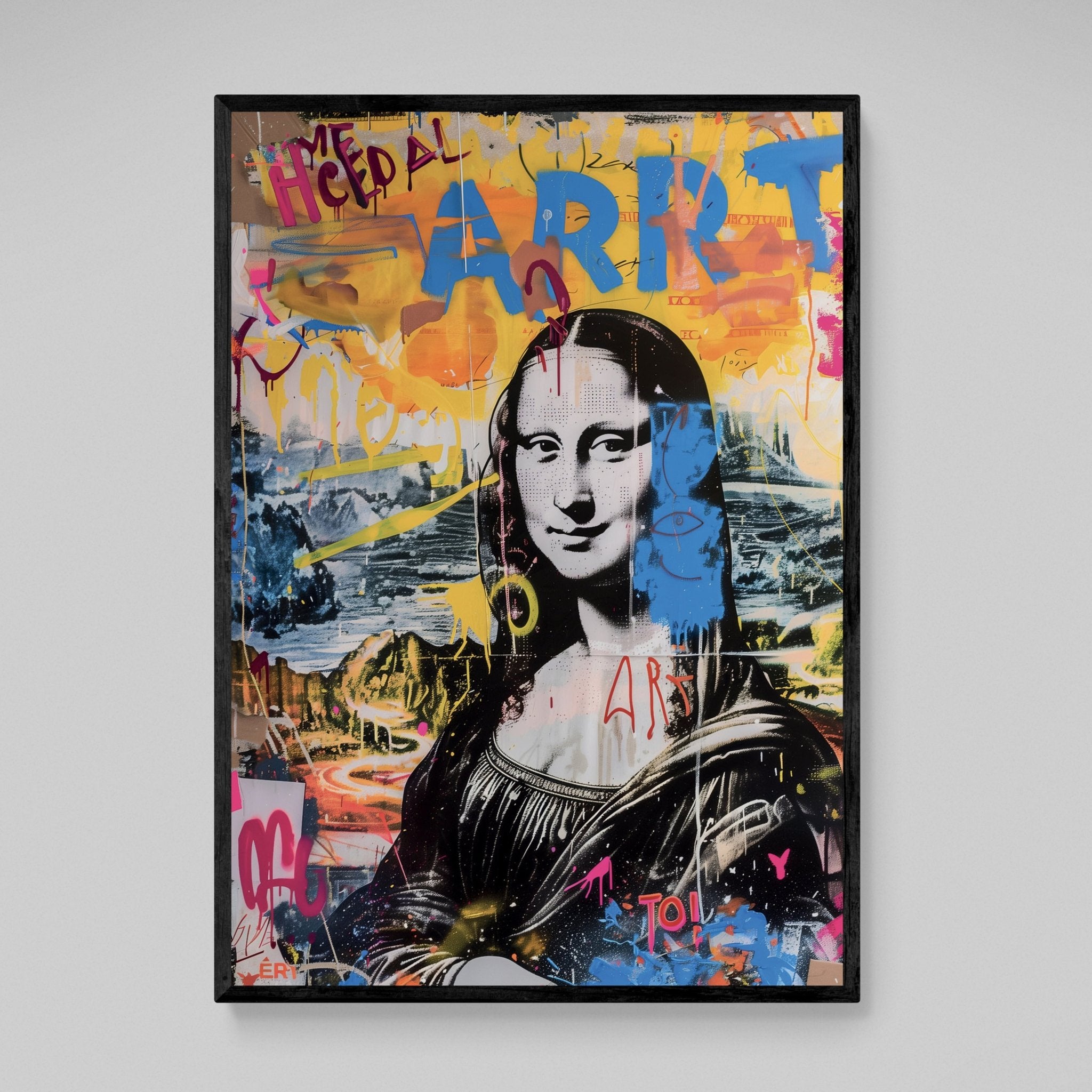 Mona Lisa Graffiti Canvas Art - Luxury Art Canvas