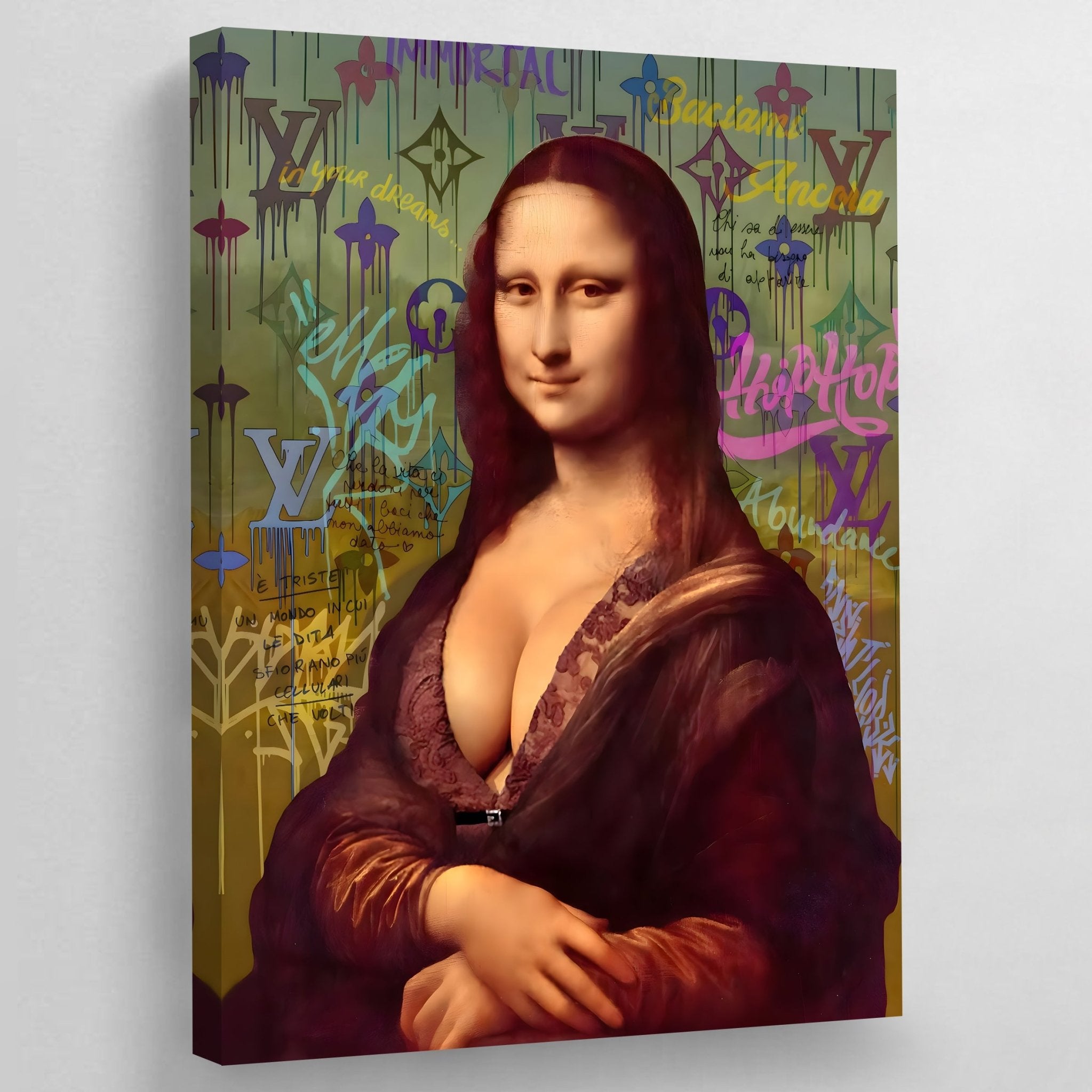 Mona Lisa Louis Vuitton Wall Art - Luxury Art Canvas