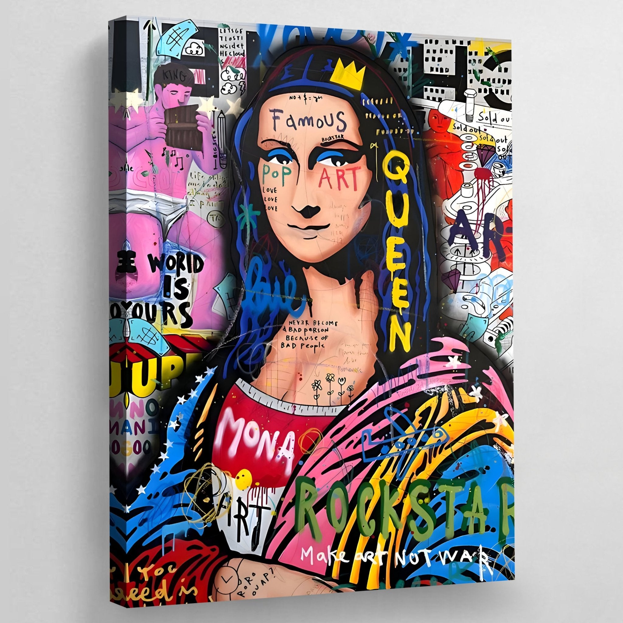 Mona Lisa Pop Art Canvas Wall Art - Luxury Art Canvas