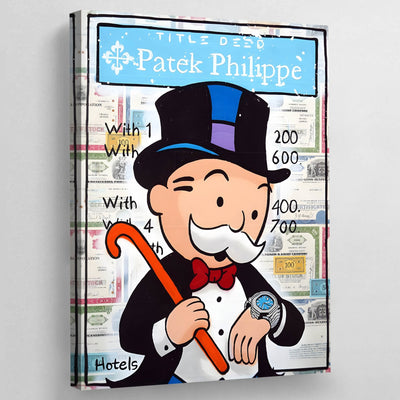 Monopoly Patek Philippe Wall Art - Luxury Art Canvas