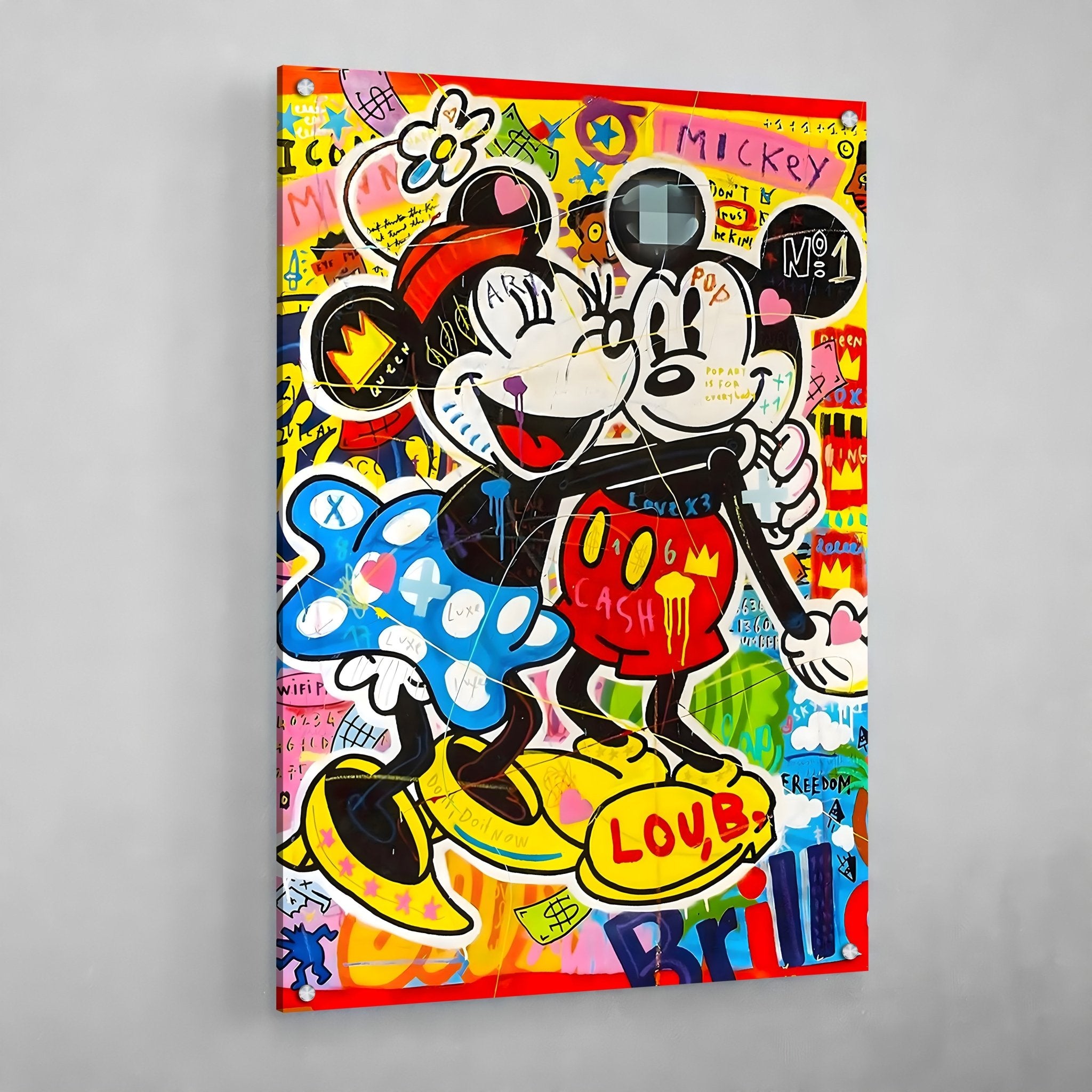 Mouse Couple Graffiti Wall Art - Luxury Art Canvas