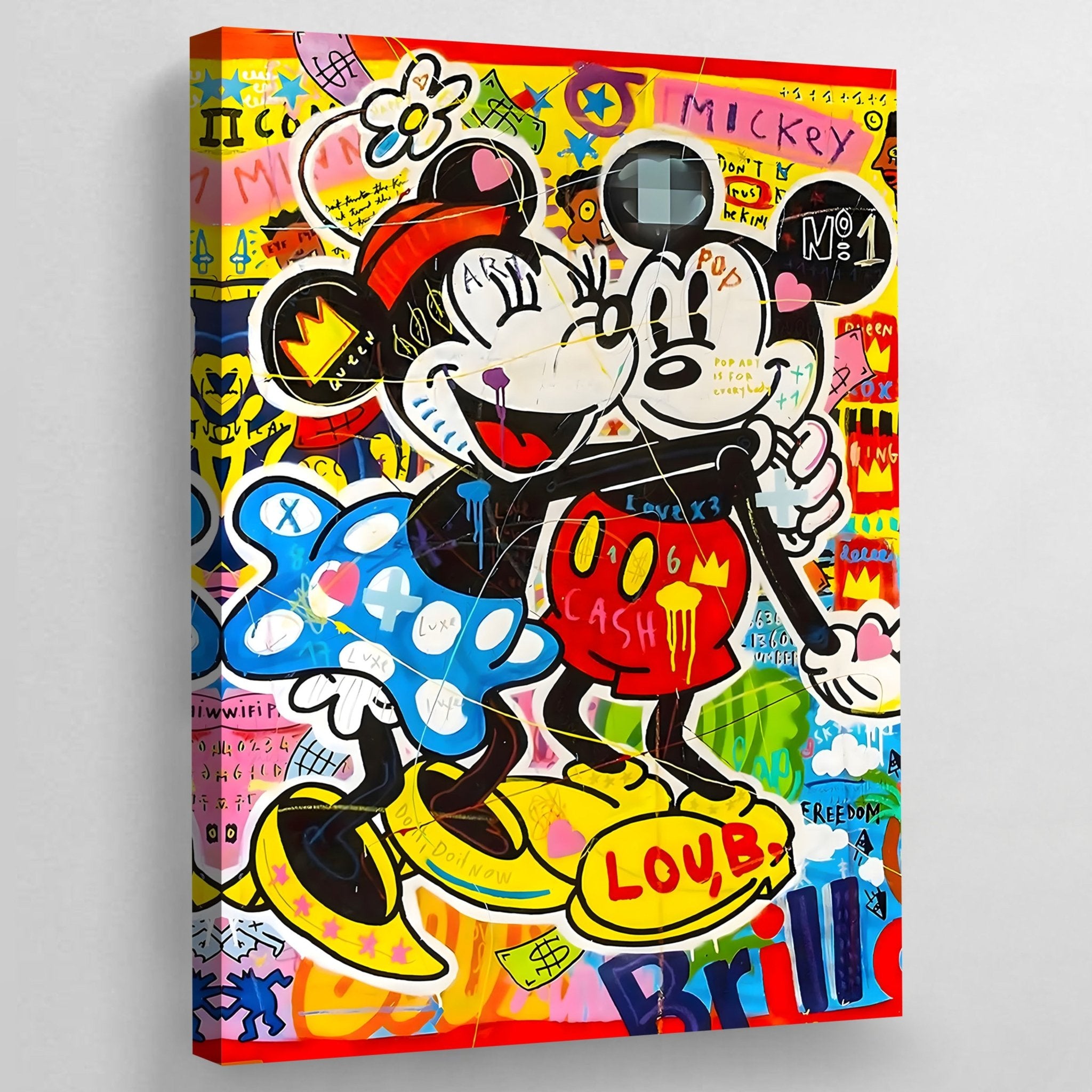 Mouse Couple Graffiti Wall Art - Luxury Art Canvas