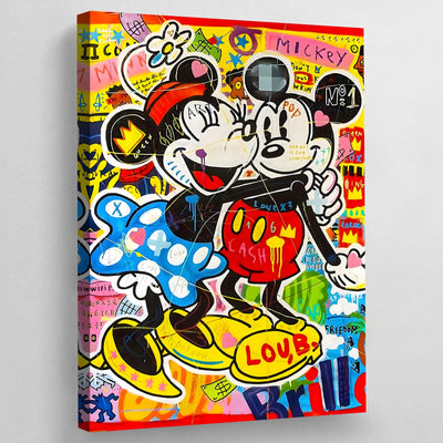 Mouse Couple Graffiti Wall Art - Luxury Art Canvas