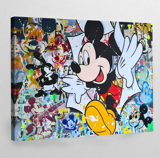 Mouse Graffiti Canvas Wall Art - Luxury Art Canvas