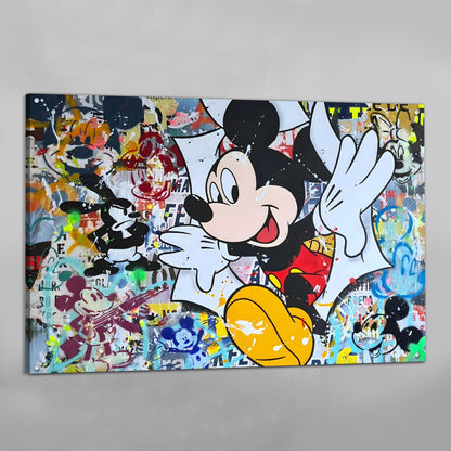 Mouse Graffiti Canvas Wall Art - Luxury Art Canvas