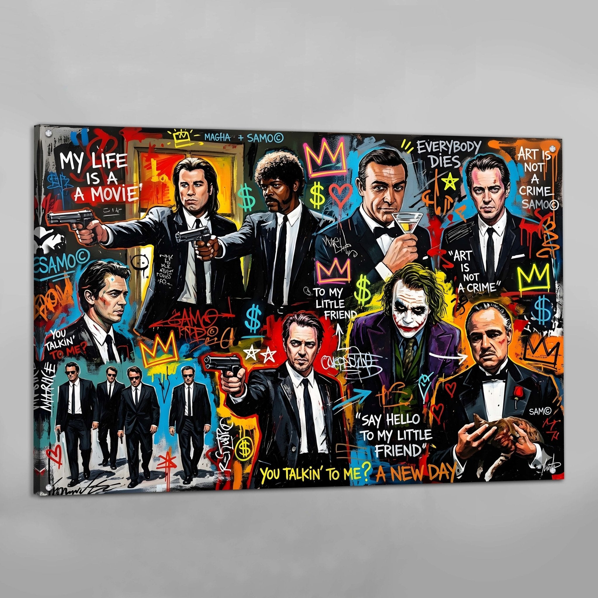 Movie Icons Graffiti Wall Art - Luxury Art Canvas